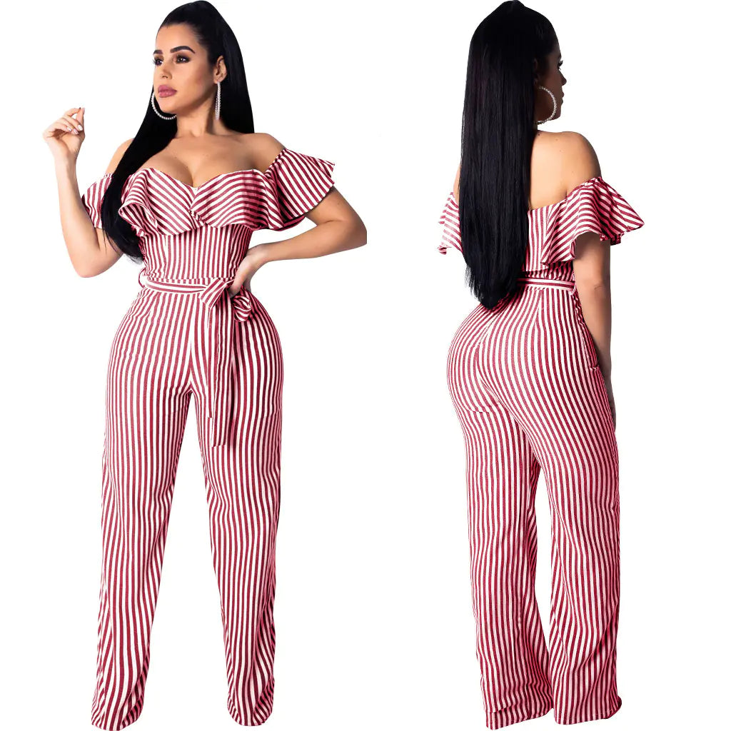 Sexy Striped Jumpsuit