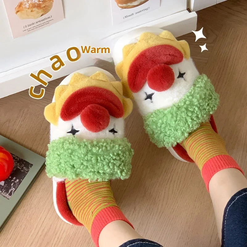 Winter new Christmas and Halloween series cartoon Christmas women's outerwear warm cotton slippers for both men and women Gift