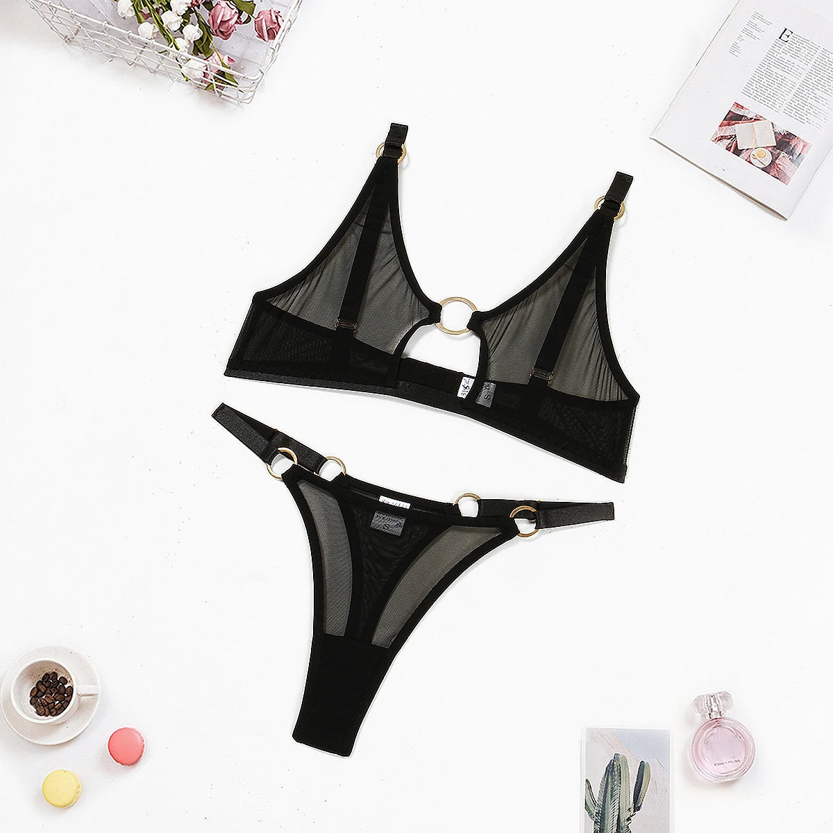 Seamless Women’s Ring Lingerie Set – Sexy Wire-Free Bra & Panty