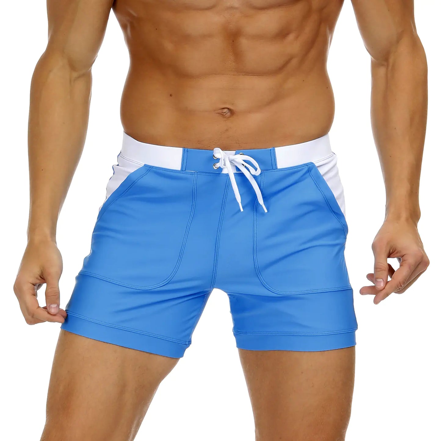 Men's Sexy Boxer Swim Shorts