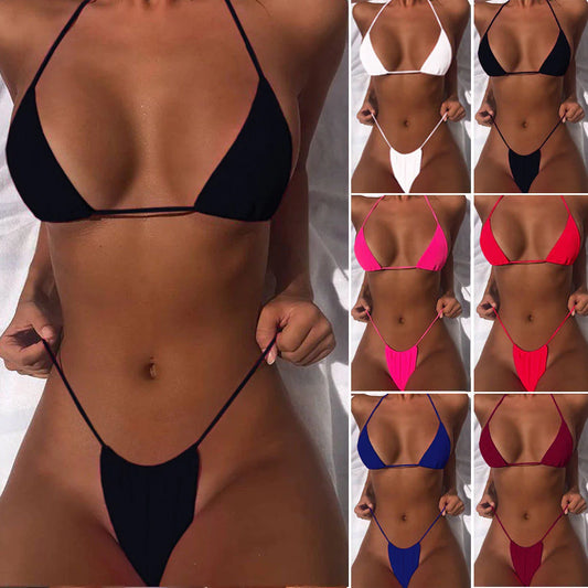Women's Sexy Multicolor Thong Swimsuit