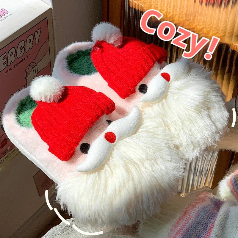 Winter new Christmas and Halloween series cartoon Christmas women's outerwear warm cotton slippers for both men and women Gift