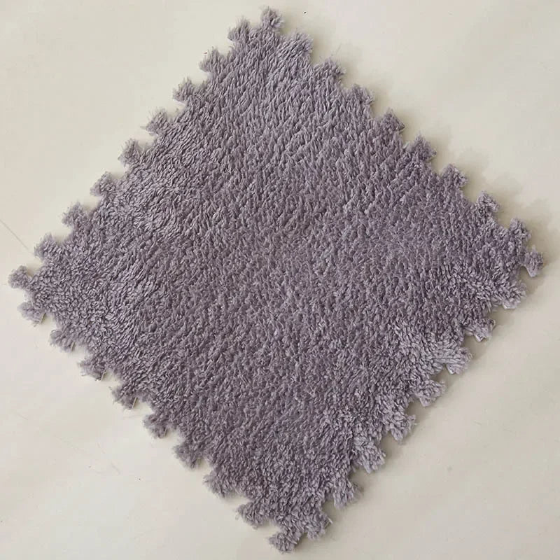 30X30cm DIY Jigsaw Shaggy Carpet Living Room Bedroom Soft Floor Area Rug Children Kids Magic Patchwork Plush Mat Baby Play Mats