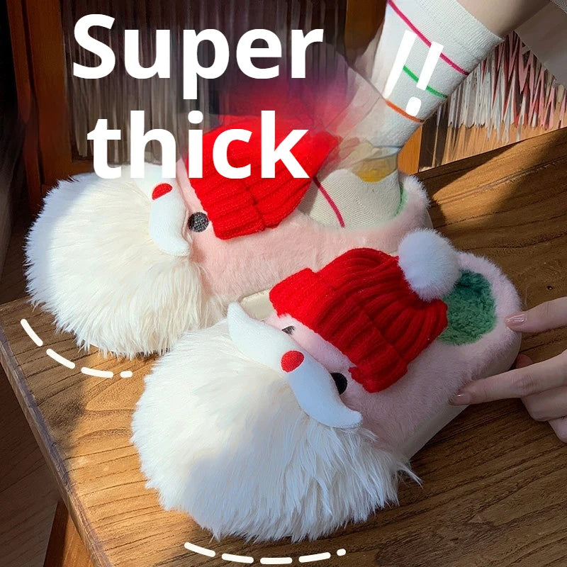 Winter new Christmas and Halloween series cartoon Christmas women's outerwear warm cotton slippers for both men and women Gift