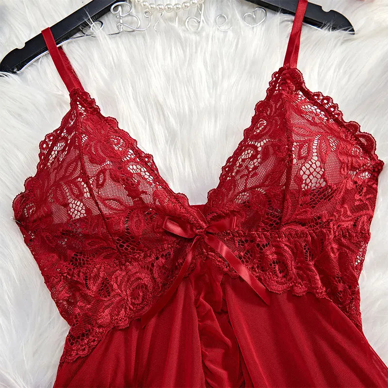 Women’s Lace Nightgown Set – Sexy Sleepwear with Floral Details