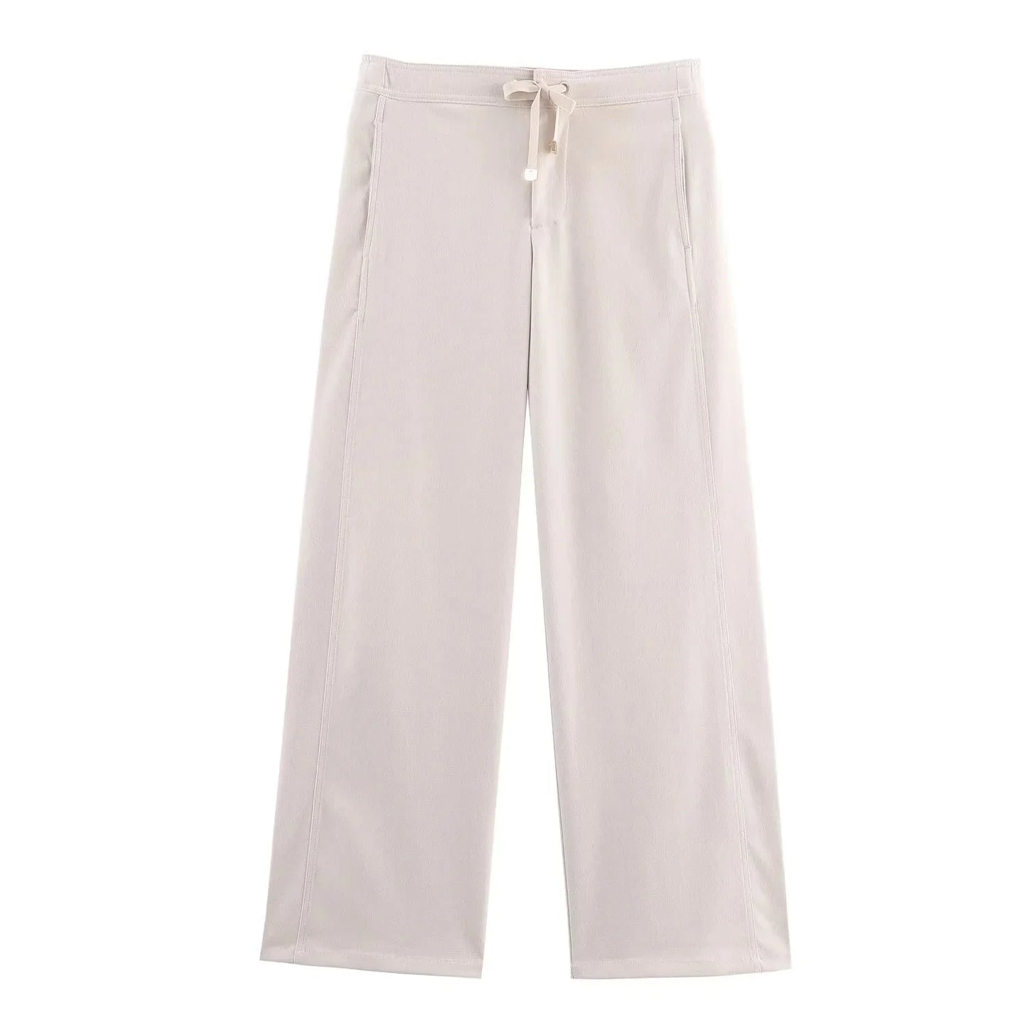 KONDALA 2025 Fall Winter Streetwear Solid Women Lace Up Suits Fashion Elegant Turndown Collar Zip Up Jackets Chic Wide Leg Pants