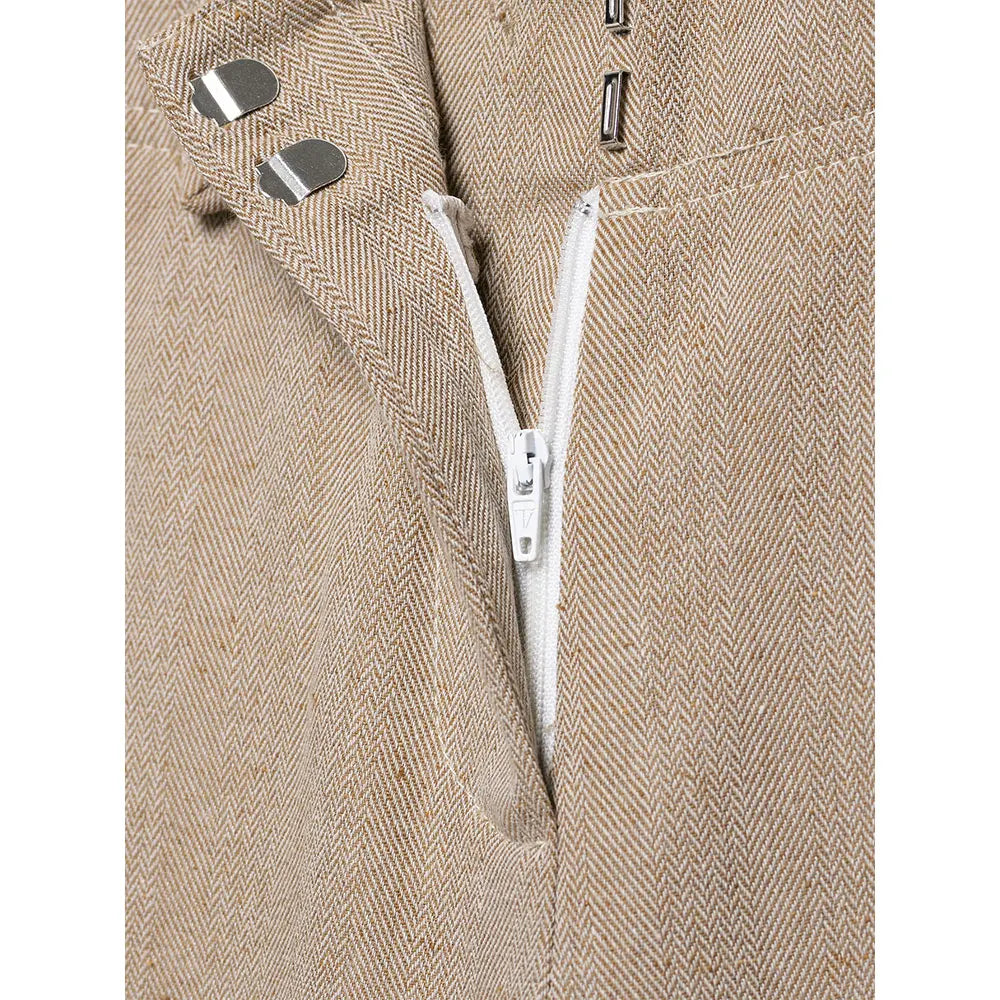 DUOPERI Women Fashion 2 Piece Sets Khaki Long Sleeves Jackets & High Waist Trousers Feamle Chic Lady Casual Pants Sets