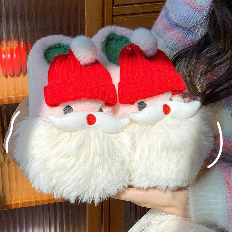 Winter new Christmas and Halloween series cartoon Christmas women's outerwear warm cotton slippers for both men and women Gift