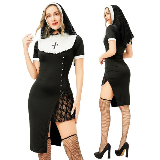 Halloween Gothic Nun Costume