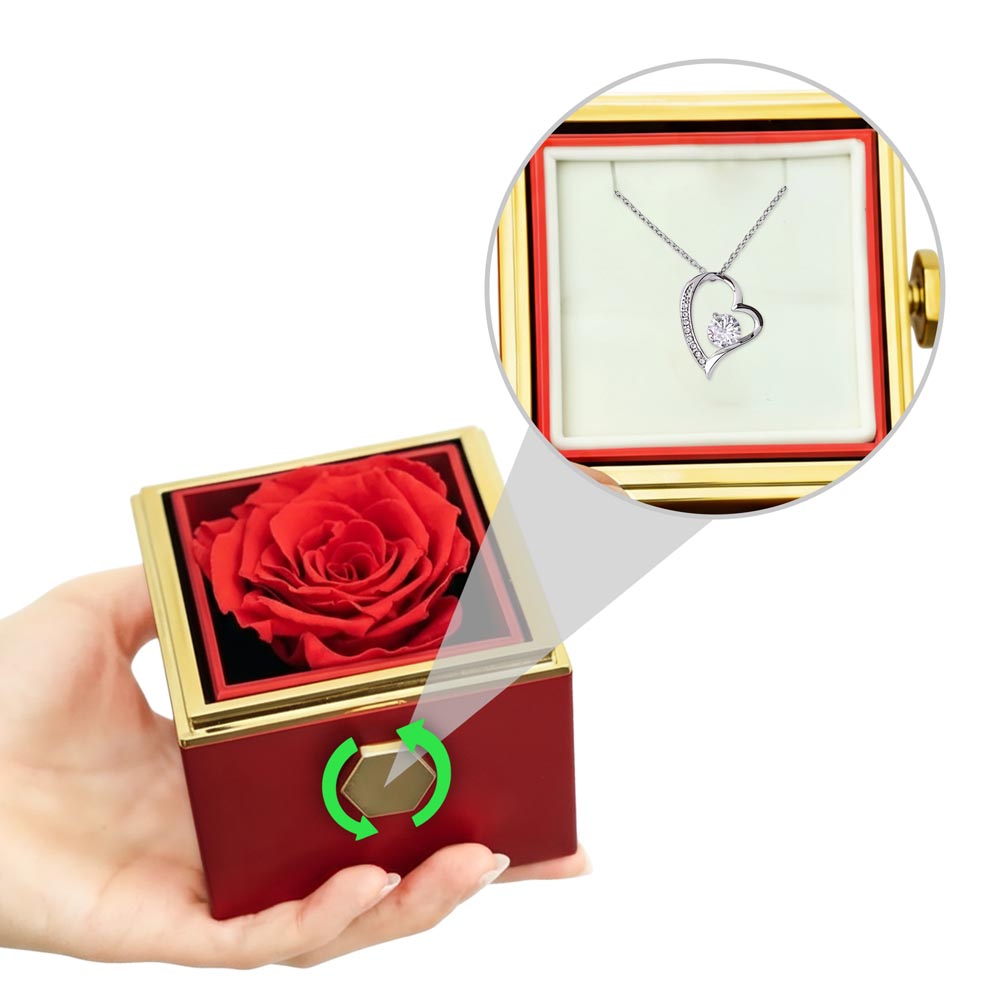 🌹 “Forever Yours: Rotating Enchanted Rose Gift Box”